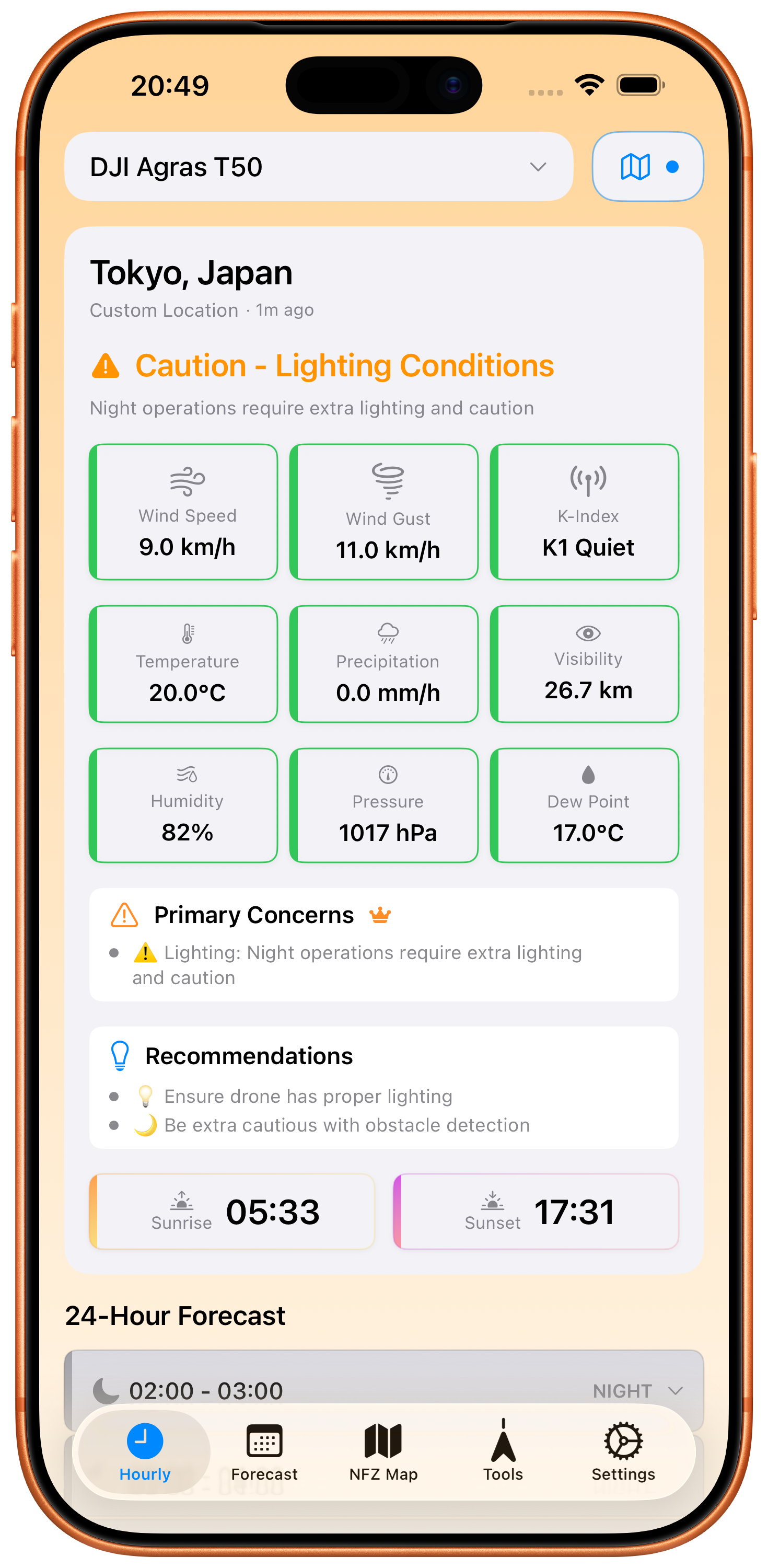 Weather4Fly Main Interface