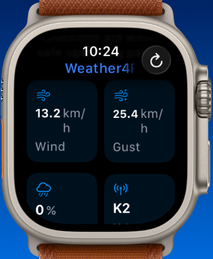 Weather4Fly Apple Watch flight condition details