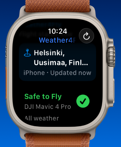 Weather4Fly Apple Watch flight status